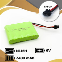 Аккумулятор  игрушек на радиоуправлении  Ni-Mh 6V 2400mAh разъем YP