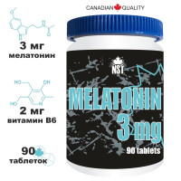 Мелатонин для сна NST MELATONIN 3 mg 90 таблеток, бад от бессонницы