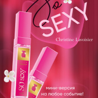 Christine Lavoisier Parfums Elite Collection So Sexy, Элит Коллекшн Соу Секси женская, парфюм женский, миниатюра, персик, черная смородина, клубника,  ваниль, цветочный Туалетная вода 14 мл