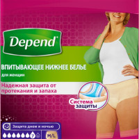 Белье впитывающее женское DEPEND M/L, 10шт