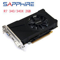 Видеокарта SAPPHIRE R7 340X, б/у, 2 Гб, для AMD Radeon R7340, 2 Гб, видеокарты для GPU, настольного ПК, компьютерных игр, HDMI DVI