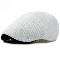 Летняя кепка от солнца HT1377 в Корейском стиле, однотонные черные, белые, серые кепки с плоской подошвой, дышащий сетчатый берет для мужчин и женщин