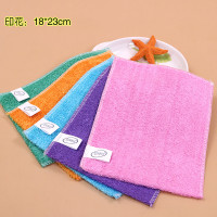 日用百货批发18*23竹纤维洗碗巾加厚吸油易清洗彩色百洁布