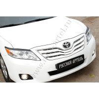 Тюнинг реснички на фары укороченные для автомобиля Toyota Camry V40 2006-2011. Деталь экстерьера аксессуар молдинг оптики