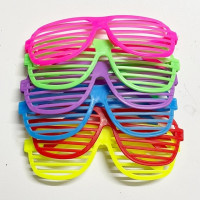 6 шт., неоновые солнцезащитные очки в ретро-стиле