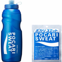 日本產Pocari Sweat 寶礦力電解質沖泡粉74g+1000ML擠壓水壺