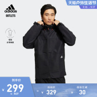 adidas官方outletsAdidas男裝都市機能風運動休閒健身連帽夾克