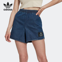 Adidas/Adidas官方正品三葉草女子舒適休閒牛仔運動短褲 HL9071