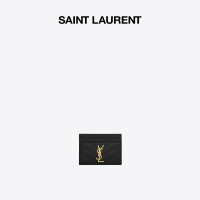 YSL/聖羅蘭 女士MONOGRAMME粒面壓花皮革卡包錢包卡夾