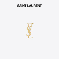 YSL/聖羅蘭 女士金色LE CASSANDRE金屬單隻耳環