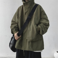 機能風情侶衝鋒衣外套男連帽設計感桑延機能夾克春秋季潮牌上衣服