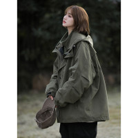 美式機能衝鋒衣三合一外套男小眾設計感可拆卸風衣獵裝夾克棉服潮