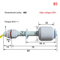 Горизонтальный Поплавковый выключатель с верхним боковым креплением, 1 шт., 220 В, контроллер уровня воды, PP датчик уровня воды и жидкости