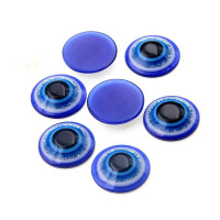 动物眼睛仿真半圆树脂平底 手工透明宝蓝眼珠眼球贴片 DIY饰品配