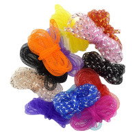 弹力网管 4/6/8/10/12mm网纱空心蛇皮网管 高密度DIY头饰弹力网管