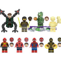 Набор минифигурок Мстители / Человек Паук: Доктор Осьминог, Электро, Зеленый гоблин, Песочный человек / совместимы с конструкторами лего 8шт (4.5см, пакет) X0328
