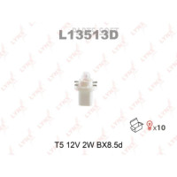 LYNXAUTO L13513D Лампа накаливания T5 12V 2W BX8.5d
