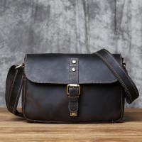 Сумка на плечо NZPJ мужская из натуральной кожи, Винтажная сумочка кросс-боди из воловьей кожи Крейзи Хорс, портфель для 10-дюймового iPad