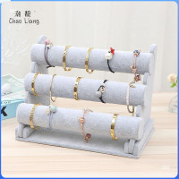 珠宝展示架道具绒布手镯手链一层两层三层夜市头绳手表手串饰品架