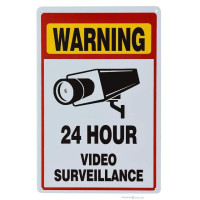 Жестяные знаки, чтобы не пропустить идентификатор, круглосуточное видеонаблюдение | Охранная камера видеонаблюдения, оповещение для дома или бизнеса, металл