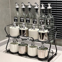 轻奢陶瓷调料罐厨房用品调料瓶调味罐盐罐防尘调料盒家用套装批发