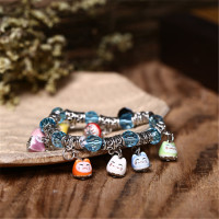 景德镇陶瓷民族风手链 日式杂货白瓷手链 九色福猫幸运手链