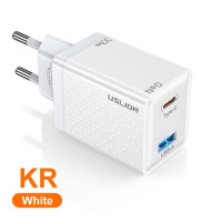USLION 33W GaN USB Type C зарядное устройство QC 3,0 Мини Портативная Быстрая зарядка KR EU US UK вилка для iPhone 15 14 Pro Max Xiaomi 13 Samsung