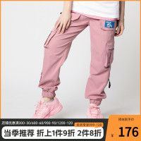 Hipanda你好熊貓女款第五元素立體口袋梭織潮牌長褲2023秋冬新品