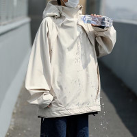 防水古著vintage美式衝鋒衣機能風連帽設計感小眾潮牌戶外衣外套