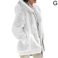 Женское зимнее теплое пальто из искусственного меха 2022, кардиган на молнии с плюшевой подкладкой и капюшоном, свободная куртка, свитшот с капюшоном, верхняя одежда, пальто