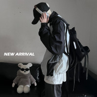 立領防曬衣男秋季衝鋒衣外套春秋美式教練夾克飛行員高級感防曬服