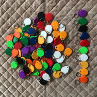 100 шт. IC ISO14443A 13,56 МГц FUID брелоки, жетон, брелоки, копия Rfid-метки, одноразовые UID сменные блоки 0 записываемых брелоков