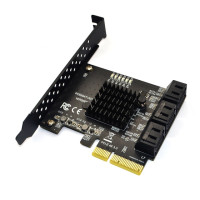 Адаптер SATA PCI e, 6 портов, SATA 3,0-PCI Express x4, плата расширения SATA3.0 PCIe PCI-e SATA, контроллер для HDD ASMedia ASM1166