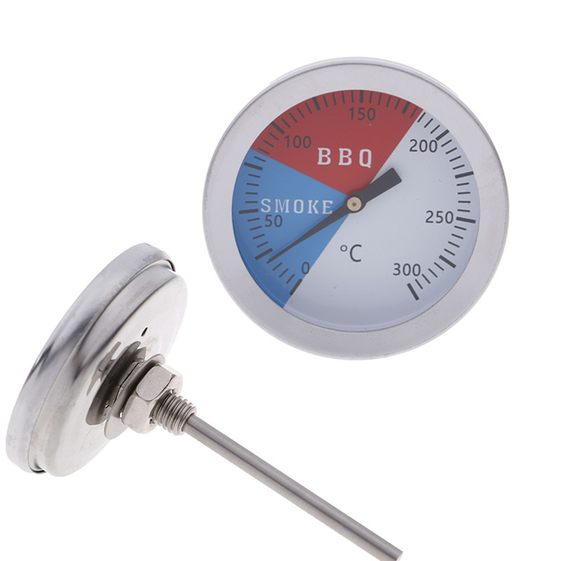 Hot Sale Stainless Steel 0-300 Celsius Barbecue BBQ Smoker Grill Thermometer Temperature Gauge