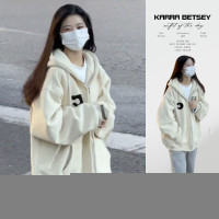 2023新款女裝早秋季oversize連帽運動衫外套女春秋裝薄款寬鬆高級感