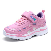 Спортивная обувь для девочек, водонепроницаемая обувь для бега, детские кроссовки, розовая дышащая нескользящая обувь для детей, детская обувь