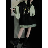 新中式國風漢元素成人禮日常明制立領漢服套裝披襖短馬面裙通勤女