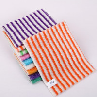 即墨 巾派一代彩条竹纤维洗碗布1823 去油易清洗抹布批发
