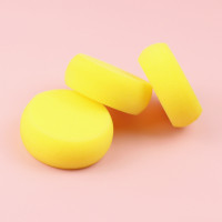 打蜡海绵高密度清洁海绵块汽车美容用品圆形擦车海绵擦厂家批发