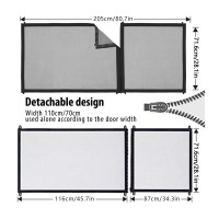 Волшебные ворота для собак высотой 28 дюймов, сетчатые ворота на молнии, съемные для дверного проема дома, лестницы, ширина 82,6