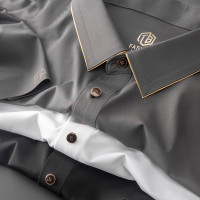 高端polo衫男短袖翻領修身免熨燙輕商務男裝上衣夏季冰絲薄款男T恤