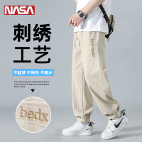 NASA褲子男士春秋季薄款寬鬆直筒休閒長褲ins潮牌高街工裝九分褲