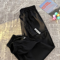 【超酷黑武士】配搭衝鋒衣的褲子男女潮牌基礎款穿搭束口褲子秋季