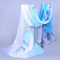 X 0 см Женский мягкий шелковый шарф 8 цветов новые шифоновые шарфы шифоновые тонкие шали и палантины фуляр хиджаб с цветочным принтом