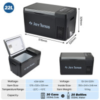 Автомобильный мини-холодильник Joytutus, 12 В, портативный компрессор, холодильник 22 л/28 л, охлаждающий бокс для фургона, кемпинга, путешествий или косметической морозильной камеры