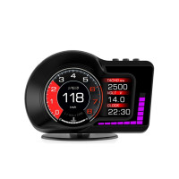 бортовой компьютер obd2 Автомобильный GPS-Спидометр F15 HUD OBD2, измеритель температуры и жира, превышение скорости, усталости и вождения, автомобильная электроника