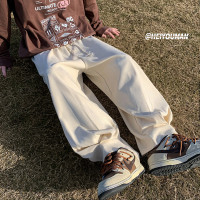 工裝褲子男款潮流寬鬆機能束腳休閒長褲日系復古垂墜感闊腿燈籠褲