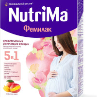 NutriMa Фемилак Напиток молочный для беременных женщин и кормящих матерей, со вкусом манго, 350 г