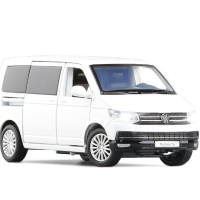 1:32 VW Volkswagen T6 Van литая модель автомобиля, автобус, модель искусственной фотографии с фотографией и звуком, Подарочные игрушки F152