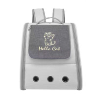 Рюкзак-переноска для домашних питомцев, дышащий портативный дорожный ранец для кошек и собак с ремнем против отрывов, дизайн с тремя дверцами, AA074